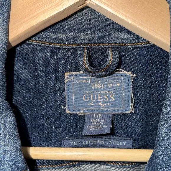 Vintage Guess Denim Brittney Jacket size Large - Picture 2 of 8